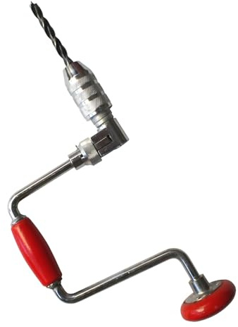 Wswqop Trapano Manuale a Manovella Bow Style con Struttura Robusta in Acciaio Tonda E Impugnatura Comoda per Foratura Semplice E Regolare Adatto per, 10 Pollici 4 Griffe