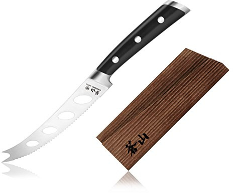 Cangshan TS Series 1020809 Swedish 14C28N Steel Forged 5-Inch Tomato/Cheese Knife and Wood Sheath Set