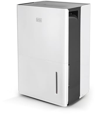 BLACK+DECKER 22-Pint Portable Dehumidifier, Dehumidifier for Home up to 1500 Sq. Ft. Coverage, For Basement and Medium to Large Spaces, Removable Bucket and Drain Hose Included, BD22MWSA, White