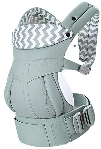 WHSPORT Babytrage– Ergonomische Babytrage mit Winddicht Mütze und verstellbaren Schultergurten– Für Säuglinge und Kleinkinder von 3.5-15 kg (Color : Green)