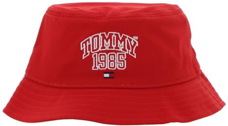 Tommy Hilfiger Hut Tommy Varsity Bucket Hat Deep Crimson rot