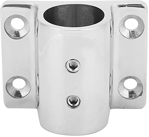 Yusat Tubo marino con base rettangolare in acciaio inox per barca, base quadrata, accessorio hardware per barche (20 mm)