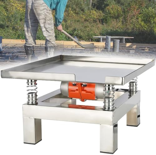 Dfdieratve Mesa Vibratoria de HormigóN de Acero Inoxidable, Banco De Pruebas Vibratorio, Plataforma Compactadora para Moldeo por VibracióN de Moldes, Que Aumenta la Firmeza del HormigóN