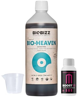 GROWMANIA Bio Heaven de BioBizz 1 l + Probe Boost Up + Verre doseur | Amélioration de l'absorption des nutriments | Idéal pour tous les types de plantes