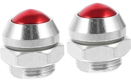 POPETPOP 2pcs Pressure Cooker Float Valves Universal Replacement Safety Relief Valves 14mm Red Flat Heads for Electric Pressure Cooker Accessories and Pot Lids