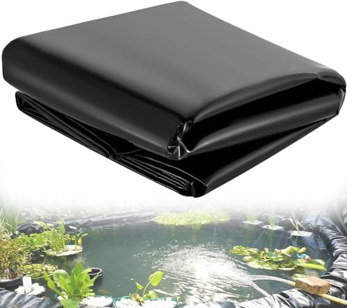 Fodera flessibile per stagno per fontane e cascate da giardino, membrana impermeabile per piscina all'aperto, grande pellicola per stagni di pesci (dimensioni: 5 × 11 m) - & rivestimento affidabile