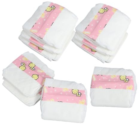 BESPORTBLE 10 Pezzi Pannolini per Bambole Accessori Sicuri di Ruolo Design Adorabile per Giocattoli Bambine Favorisce Cura e Empatia Facili da Usare per Casa Bambole