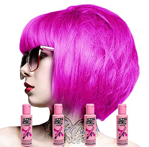 Crazy Color 4 Tinture Per Capelli Semi-Permanente Pinkissimo - Rosa - 30 Gr