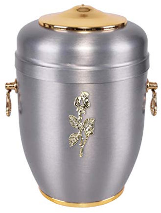 unique.urns_caskets Beautifu Urne funéraire en métal pour cendres avec rose dorée pour adulte
