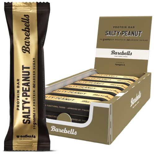 Barebells - Barritas Proteína - 20g Protein x Bar - Baja en azúcar y Calorías - Sin Aceite de Palma - Salty Peanut (12 Barritas x 55g)