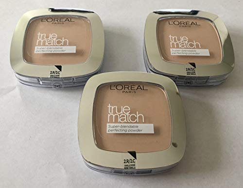 3x Loreal Paris True Match Super-Blendable Perfecting Powder (2.R/2.C Rose Vanilla)