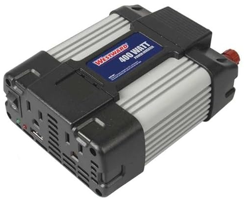 Inverter,115VAC,12VDC,400W,2-Outlet
