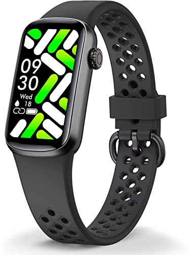 Dwfit Fitness Bracciale Orologio con contapassi Cardiofrequenzimetro Ossigeno nel sangue SpO2,Smartwatch Fitness Tracker Impermeabile IP68 Orologio Fitness Monitor del Sonno per Donne Uomini Bambini