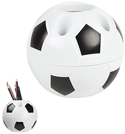 2 Stycken Kreativa Pennhållare Fotboll - Pennbehållare Arrangör - Barn Penna Skrivbord Förvaringslåda - Svart