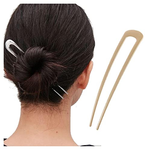 Inilbran Boho Gold Haarstäbchen Haarspange Vintage U-Form Haarspange Haarnadel Französische U-Form Haarstäbchen Clip Vintage Metall Haargabeln Brötchenhalter Haarspange Dekorativer Haarschmuck