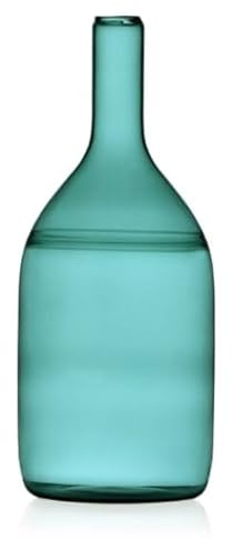 Ichendorf Milano Caraffa Petrolio | Collezione Levels | 1,5 lt | Vetro Borosilicato | Fatto a Mano