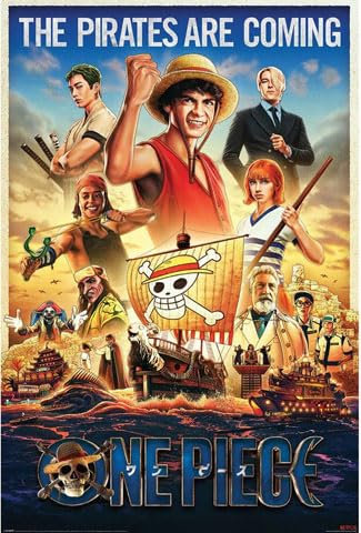 empireposter One Piece - Live Action - Pirates Incoming - Manga Anime Poster Grösse 61x91,5 cm + 2 St Posterleisten Alu 63 cm