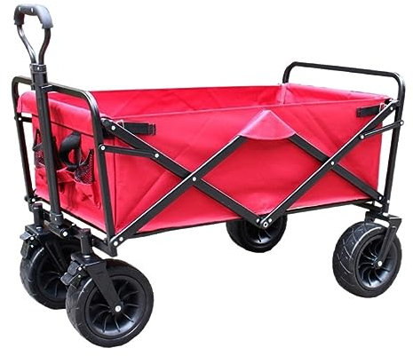 CRBUDY Wagenwagen, Gartenwagen, Klappwagen, robuster, Faltbarer Gartentrolley, Wagen, LKW, tragbarer Campingwagen für den Außenbereich, Trolley, Strandwagen, Einkaufswagen (C)