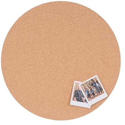 Bi-Office Eco Rahmenlose Korktafel, 45x45 cm, Doppelseitiger Naturkork, Rund, Rahmenlos