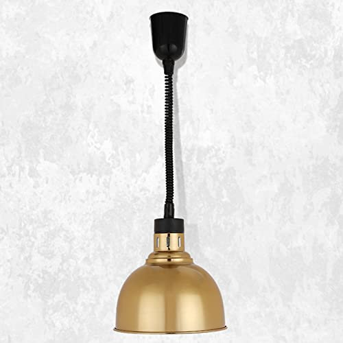 LJYKBFL Chauffe-Plats Commercial, Lampes chauffantes suspendues réglables, avec Ampoule 250 W, Abat-Jour en Acier Inoxydable, pour Restaurant, Service Alimentaire, Chauffe-Pizza