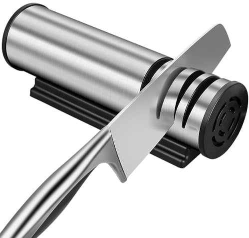 Aiguiseur de Couteaux électrique, affûteur de Couteaux Diamant Professionnel, système d'affûtage de Couteaux 150 W avec 1 Jeu de meules, pour l'affûtage Grossier, la réparation et l'affûtage