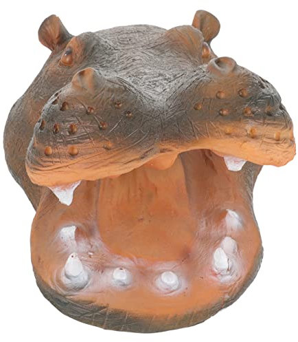 KITANDOVE Schwimmendes Harz-Hippo-Kopf-Ornament Garten-teich-Dekoration Für Außenbereiche Realistische Tierfigur Für Pools Und Gärten