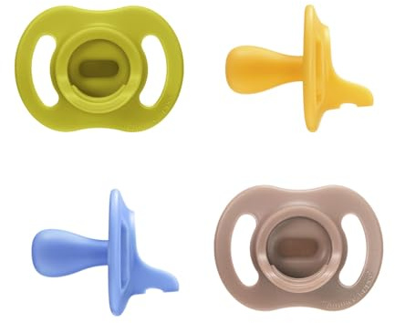 Tommee Tippee Sucette Ultra-légère Toujours en Place, 6-18 Mois, Lot de 4, Tétine Orthodontique, Conception Monobloc en Silicone