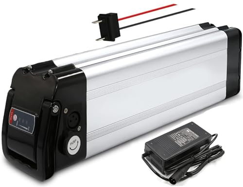 Batería De Bicicleta Eléctrica 36V, 12,5Ah, 15Ah, 20Ah, Ebike Batería Litio 48V, 12,5Ah, 15Ah, 20Ah con Salida De Descarga 2 Pines Y Cargador, para Motor 250W, 500W, 750W 1000W 48V, 20Ah