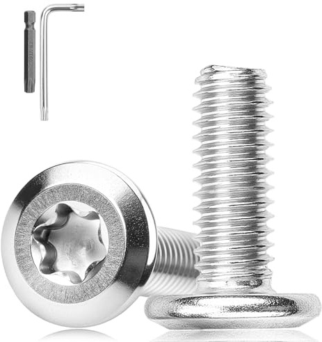 XRXYMQ Schrauben M8×25 mm 12 Stück Flachkopfschrauben Edelstahl Silbern | Linsenkopfschrauben Torx, Maschinenschrauben V2A, Montage Wartung, mit Schraubendreher, Bit Schraubenschlüssel
