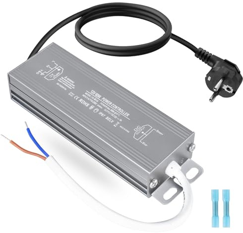 OFFCUP LED Trafo 12V 60W IP67 Transformator mit Stecker Treiber Wasserdicht Netzteil Treiber 230V auf DC 12 V LED Driver Niedervolttrafo Konstantspannung Netzteil Trafo Nicht Dimmbar