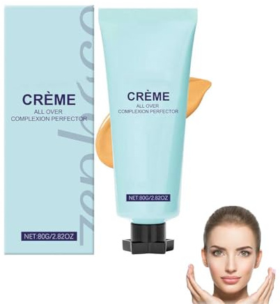 Crème Correctrice pour le Visage Et le Corps,Crème perfectrice de teint,Fond de Teint CC,Couvre Blemishes,Anti-Cernes Hydratant Couvrance Totale,Teint waterproof et sans transfert (nature)