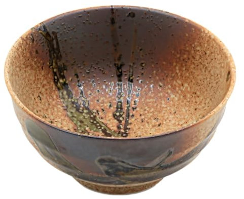 yeeplant Mino Ware - Cuenco grande de cerámica japonesa para ramen, hecho a mano, cerámica esmaltada artística, ideal para fideos, Udon, Pho, Soba