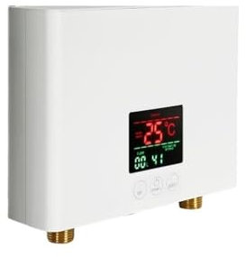 QZCX Chauffe Eau Electrique, Chauffe-Eau Instantané 3000W, Douche Électrique Intelligente, sans Réservoir, Thermostat for Salle De Bains Et Cuisine,pour Cuisine, Salle de Bain, Lavage