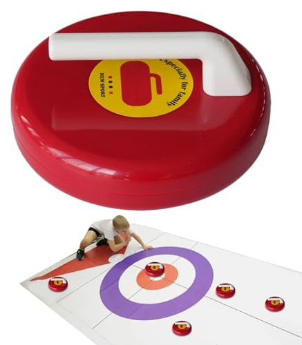 Curling Da Tavolo Per Famiglie | Tavolo Curling Gioco - Gioco Di Società Per Bambini Famiglia Celebrazione Parti Giardino Vacanze Scuola Pub Dormitorio