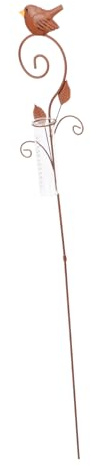 Healifty Pluviomètre De Jardin en Verre Et Fer pour Extérieur avec Piquet – Mesure Précise des Précipitations – Décor Rustique Vintage Petite Déco Oiseau pour Pelouse Et Potager