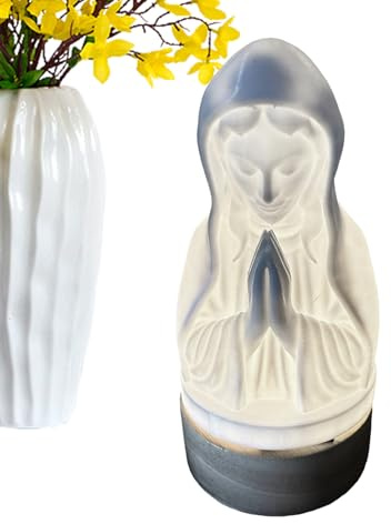 Lumière De Nuit Religieuse - Lampe De Statue | Louleur De Nuit Dévotionnelle Douce Douce | Élégante Vierge Marie Lumière Figurine | Sculpture De Décoration De Coucher Protégeant Les Yeux | Room De Pri