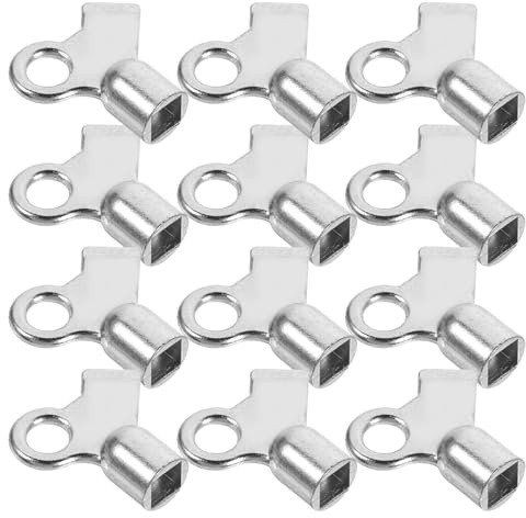 OATIPHO 12 Pezzi Chiavi Spurgo Radiatori in Metallo Piccole Quadrate per Valvole di Sfiato Aria e Ventilazione Riscaldamento Accessori Termosifoni per Uso Domestico e Ufficio