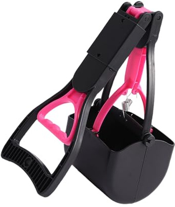 yanwuwa Zusammenklappbarer Haustierkotschaufel, bequemer Griff, 45 cm Griff, minimiert das Biegen, ideal für ältere Benutzer, gefaltete Hundekotschaufel