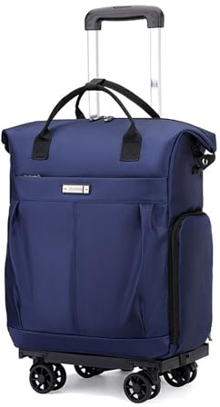 FANDARE 35 L Wheeled Business Backpack Men Rolling Convertible Laptop 4 Wheel Women Shopping Cart Grocery Trolley Bag Shopper Travel Duffle Bag Office Holdall Suitcase Daypacks