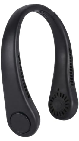 LA CASA DE LAS CARCASAS Ventilateur de cou portable mains libres USB-C, 5 couleurs. (Noir)