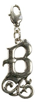 Alpenflüstern Anhänger Trachten-Buchstabe A-Z Alphabet als Initialen oder Monogramm für Charivari oder Trachtenkette (antik-silber-farben) AAH129