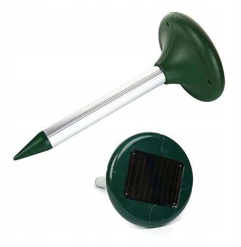 HUKITECH - Scaccia talpe a energia solare – scaccia talpe ecologico – scaccia arvicole – repellente per arvicole – repellente per topi e arvicole