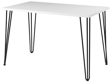Euro Tische Esstisch 140x80cm Elegant Weiß Schwarz