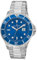 Dugena Herren-Armbanduhr 4461003 Diver XL, Quarz, blaues Zifferblatt, Edelstahlgehäuse, gehärtetes Mineralglas, Edelstahlarmband, Faltschließe mit Sicherheitsverschluß, 30 bar
