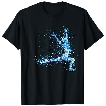 Wintersport Schlittschuh Eiskunstläufer Geschenk - Eislauf T-Shirt Schwarz Klein Klassisch Kurzarm Crew-Ausschnitt Unisex