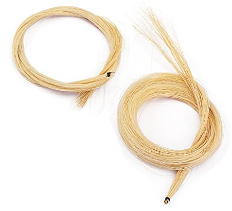 Alnicov 2 Hanks 31,5 Zoll Profi Geigenbogen Haar aus mongolischem Pferdehaar für Violine Zubehör