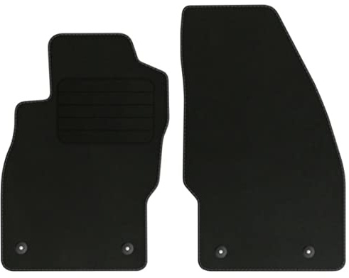 Velourmatten für Opel Corsa E Bj. 2014-2019 Basic VORNE runde Befestigungen Veloursfussmatten Automatten Mit Absatzschoner Passform Neu
