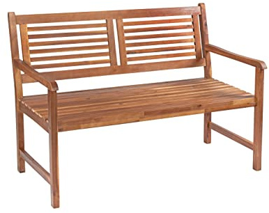 SAM 2-Sitzer Gartenbank Cordoba 110 cm, Akazienholz geölt, Sitzbank | Bank, pflegeleichtes Massivholz, Holzbank geeignet für Garten, Balkon oder Terrasse