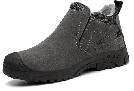 Tanleewa Men’s Steel Toe Work Shoes Waterproof Lightweight Safety Boots Insulated Anti-pierce Working Sneakers for Welding Construction