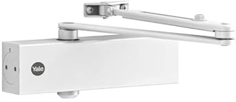 Yale 5500-0004-50 Chiudiporta porta porta con braccio, bianco, serie 5500, corpo + braccio, scatola